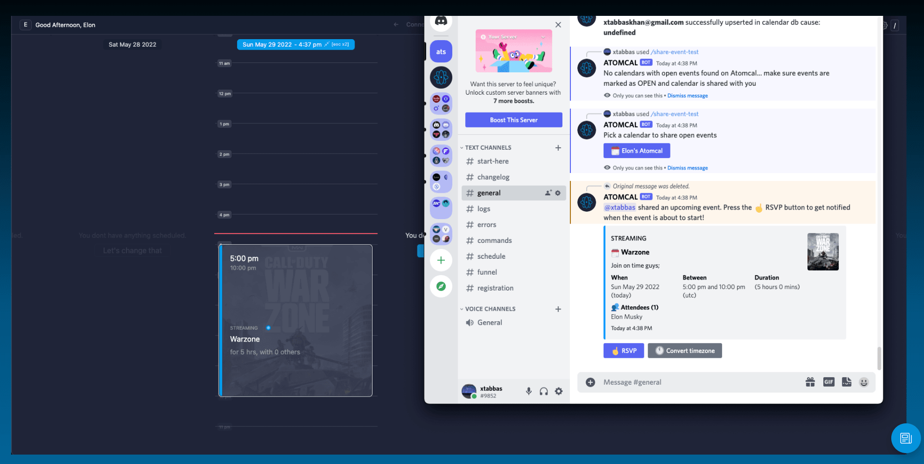 The calendar layer for Discord