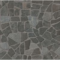 Hemisphere Floor and Wall Mosaic in Black Lava