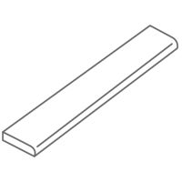 Adamas 4" x 12" x 3/8" Trim in Albus