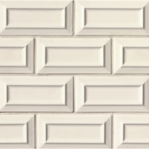 Costa Allegra 3" x 6" x 5/16" Decorative Tile in Alabaster