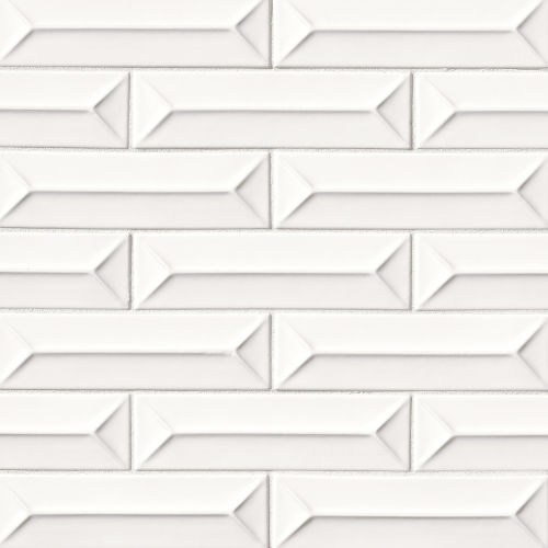 Costa Allegra 2.5" x 9" x 1/4" Decorative Tile in White Sand