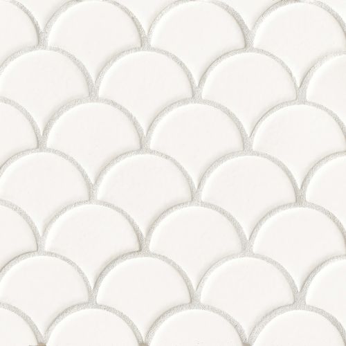 Costa Allegra Floor and Wall Mosaic in White Sand