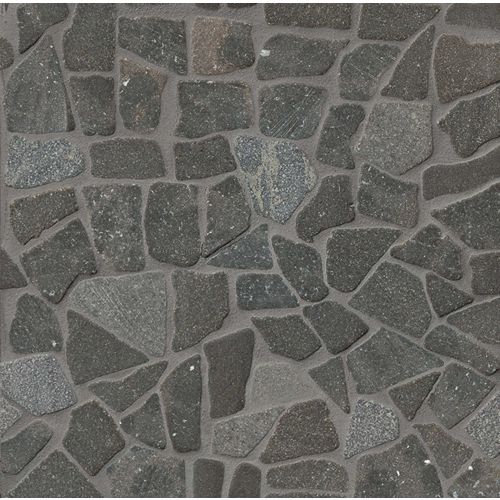 Hemisphere Floor and Wall Mosaic in Black Lava