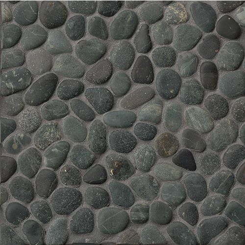 Hemisphere Floor and Wall Mosaic in Ocean Black