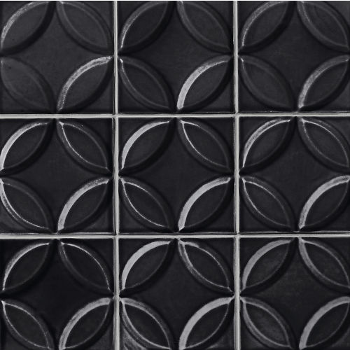 Provincetown 6" x 6" x 7/16" Decorative Tile in Fleet Black