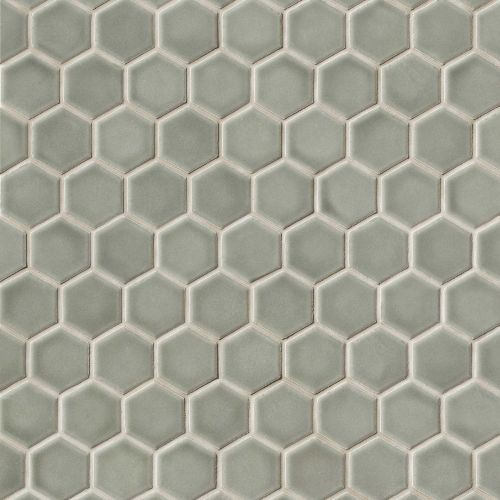 Provincetown 1-11/16" x 1-1/2" Floor and Wall Mosaic in Monument Grey