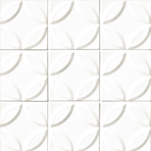 Provincetown 6" x 6" x 7/16" Decorative Tile in Porch White