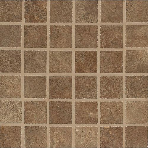 Stonefire 2" x 2" Floor & Wall Mosaic in Rust