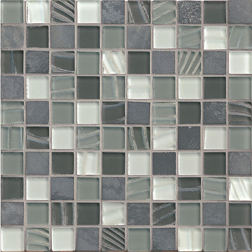 Elume 1-1/4" x 1-1/4" Wall Mosaic in Organic Pewter