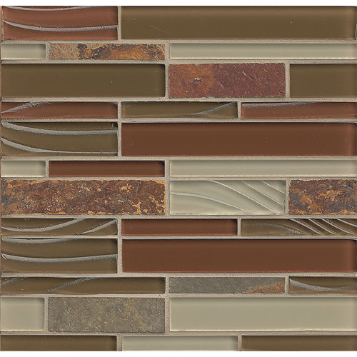 Elume Wall Mosaic in Ruby Silk