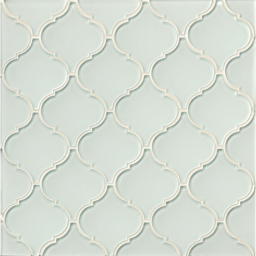 Mallorca Glass Wall Mosaic in White Linen