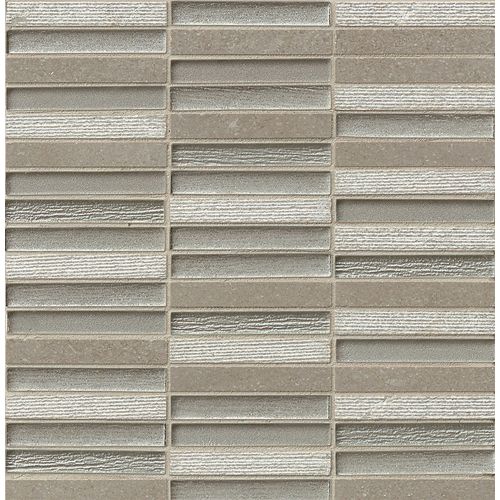 Tessuto 1/2" x 4" Wall Mosaic in Gray