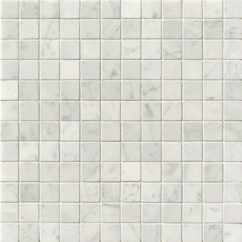 White Carrara 1" x 1" Floor & Wall Mosaic