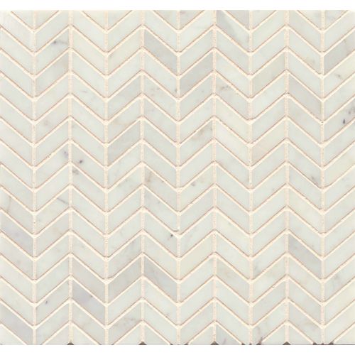 White Carrara Floor & Wall Mosaic