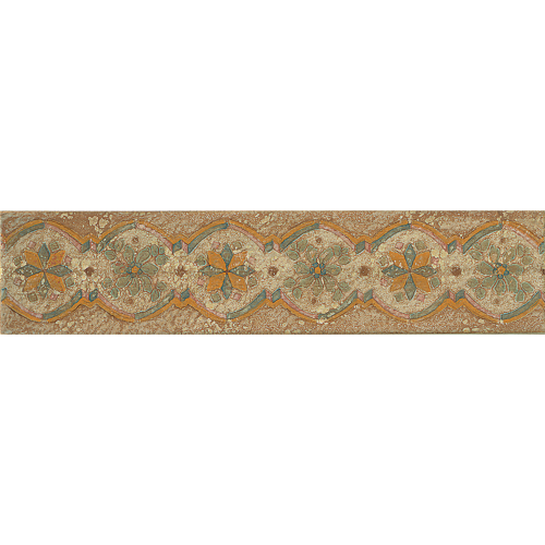 Cotto Nature 3" x 14" x 3/8" Trim in Decos- Hand Painted