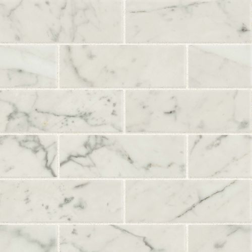 Classic 2.0 2" x 6" Floor and Wall Mosaic in Bianco Carrara