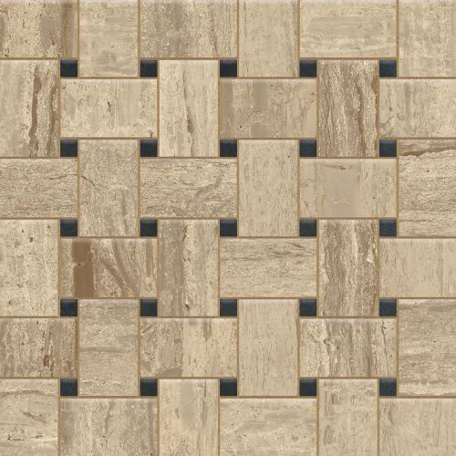 Classic 2.0 2" x 2" Floor & Wall Mosaic in Travertino Chiaro