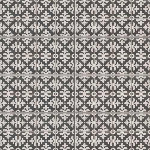 Palazzo 12" x 24" Decorative Tile in Castle Graphite Florentina