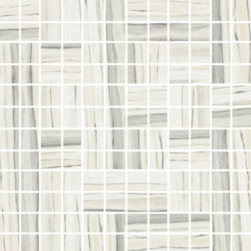 Zebrino 1" x 1" Floor and Wall Mosaic in Calacatta