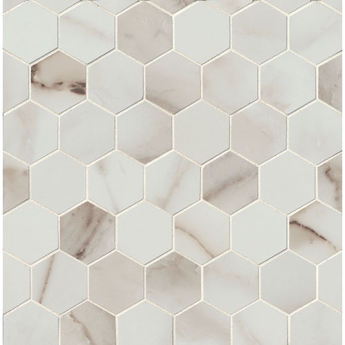 Calacatta 2" x 2" Floor and Wall Mosaic
