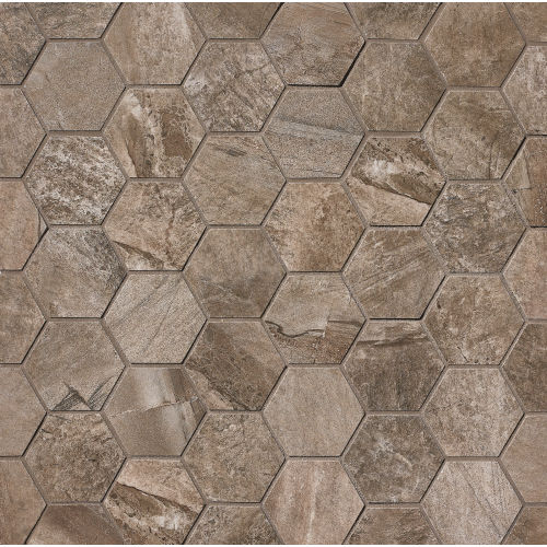Stone Mountain Floor and Wall Mosaic in Taupe