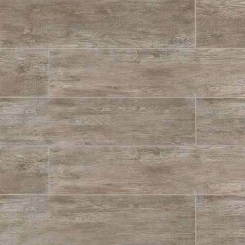 River Wood 8" x 36" Floor & Wall Tile in Taupe