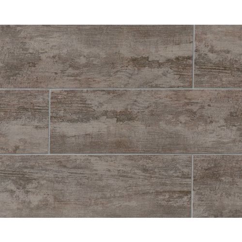 Vintage 8" x 24" Floor & Wall Tile in Black Oak