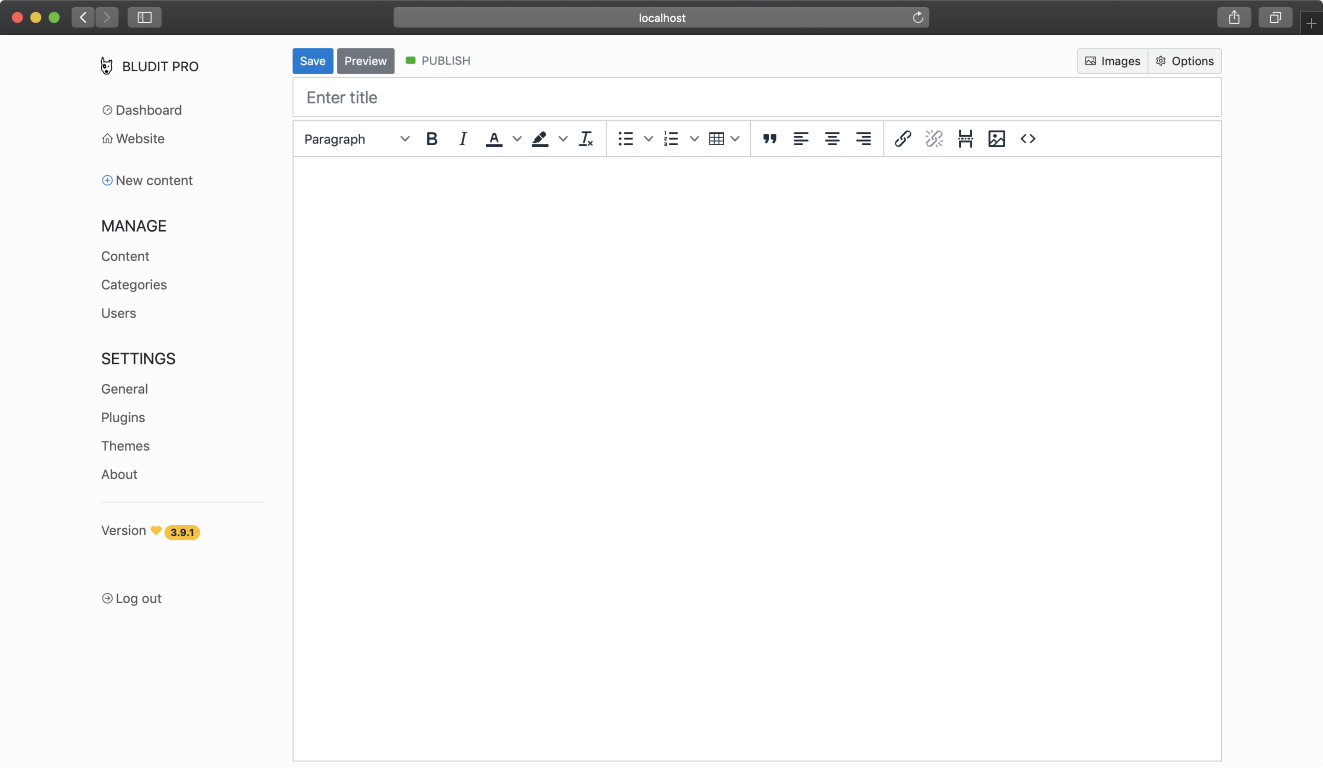 Create your own Website or Blog in seconds Simple, Fast, Secure, Flat-File CMS