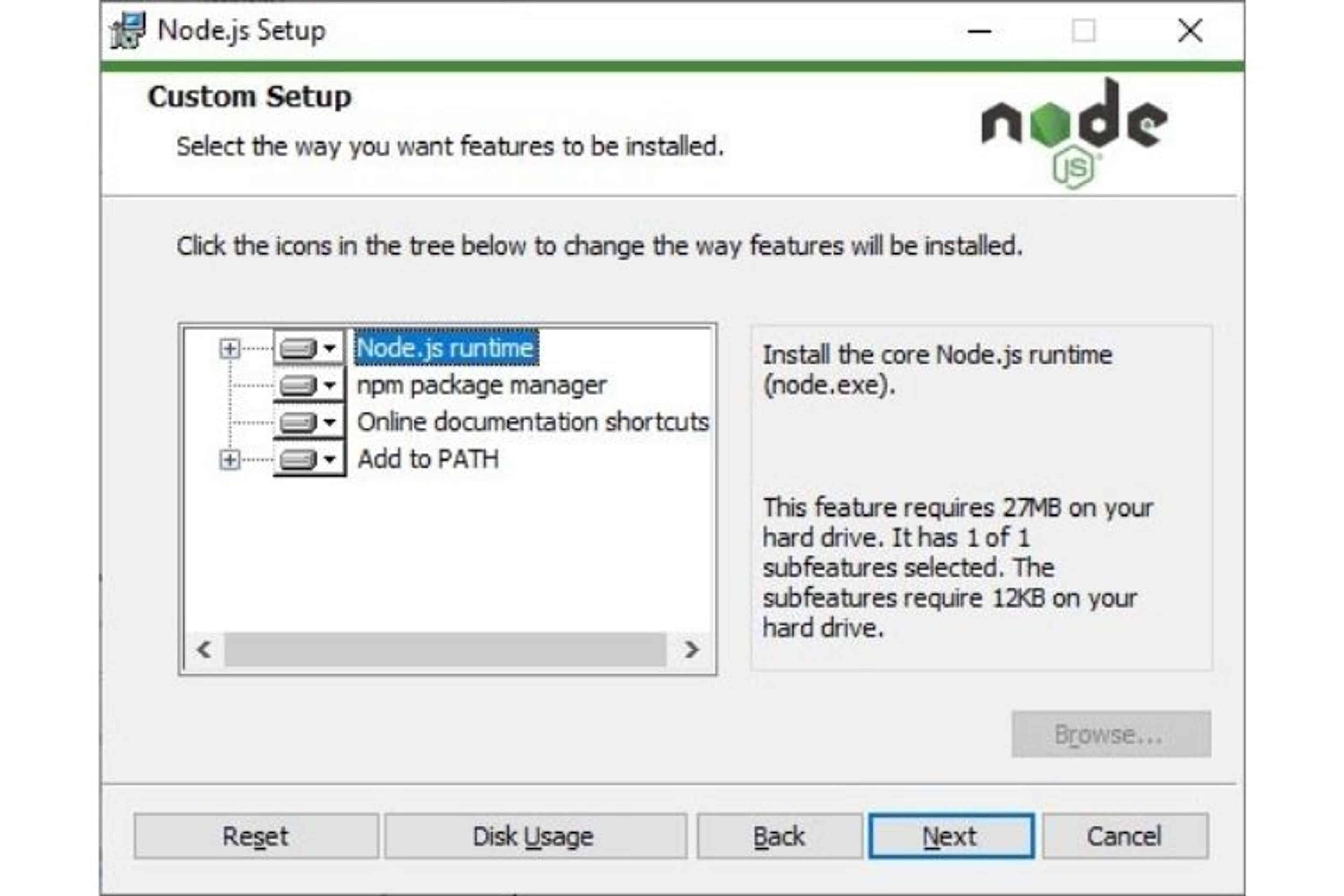 Programme install nodejs windows 10