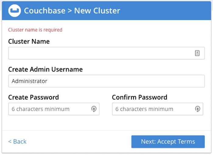 Couchbase Server Admin UI