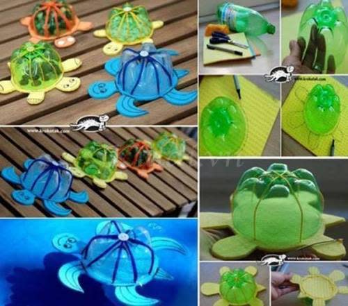 Tận dụng chai nhựa làm đồ chơi cực kì đáng yêu cho bé