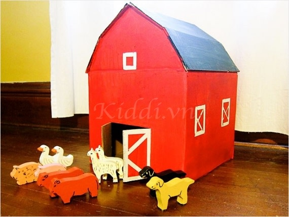 20 ý tưởng hay ho biến thùng các-tông thành đồ chơi cho con