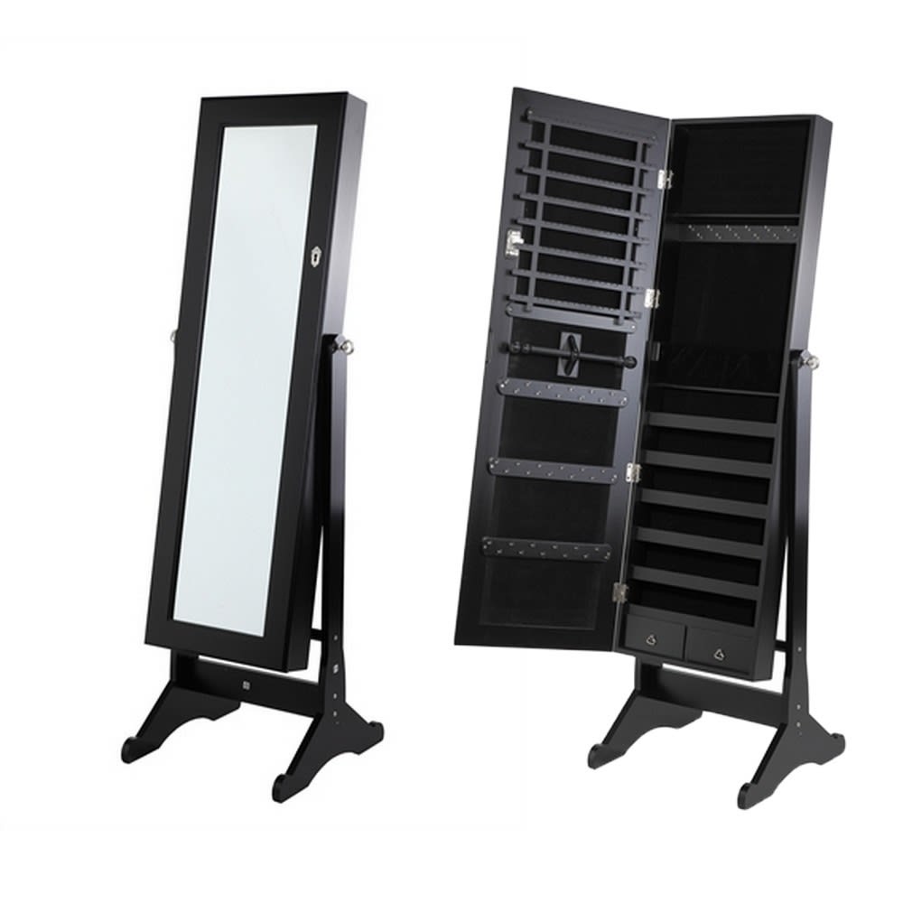 Homegear Mirrored Jewelry Cabinet with Stand
