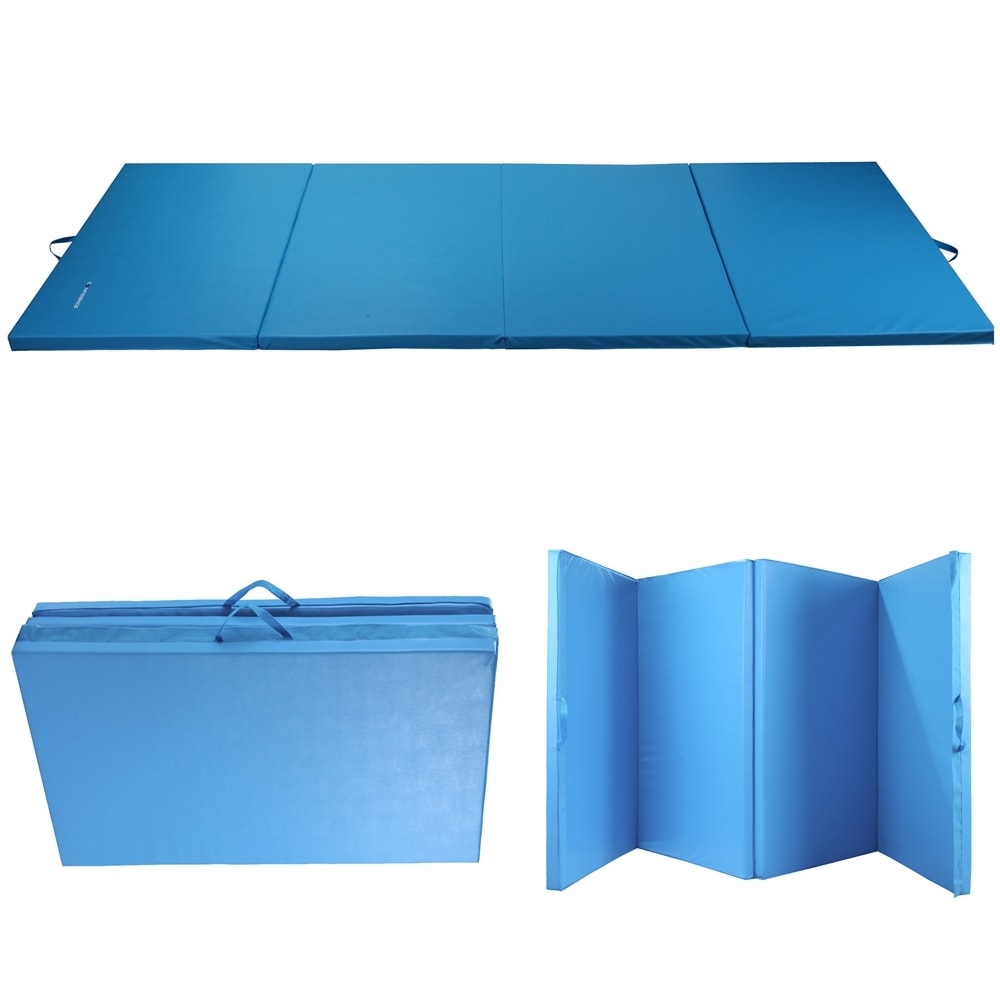 Confidence 4’x10’x2” Folding Gym Mat Blue