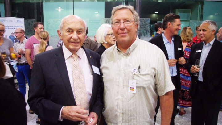 Stan Perron with Professor Stephen Stick.