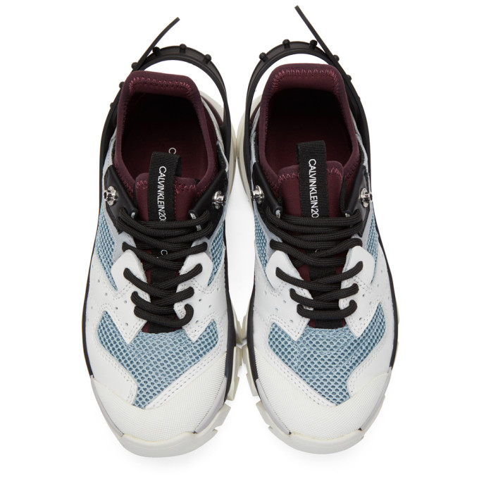 calvin klein 205w39nyc white blue carlos 10 sneakers