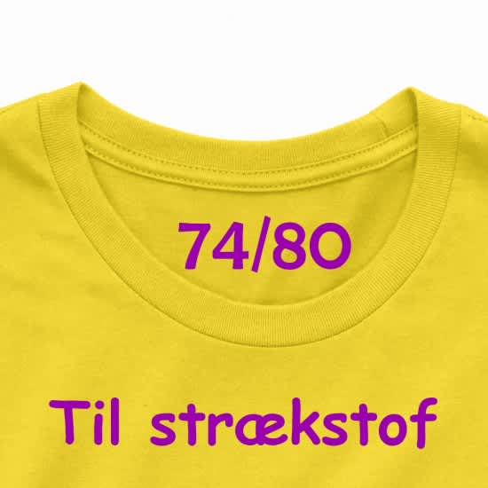 Dobbelte størrelsesmærker som tal til strækstof Dobbelte størrelsesmærker som tal til strækstof