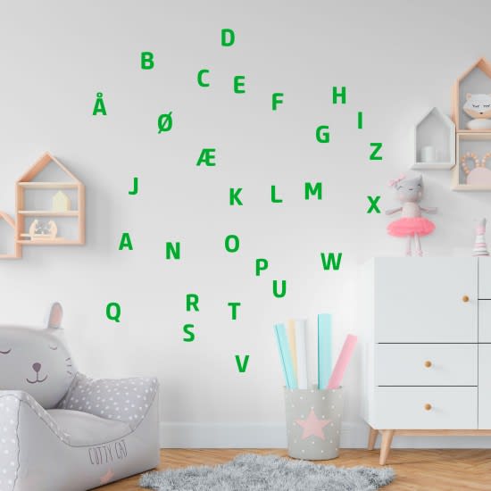 Alfabet klistermærke / wallsticker Alfabet klistermærke / wallsticker