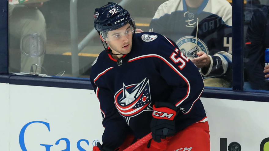 old blue jackets jersey