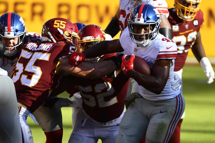 Saquon-less ground attack springs to life