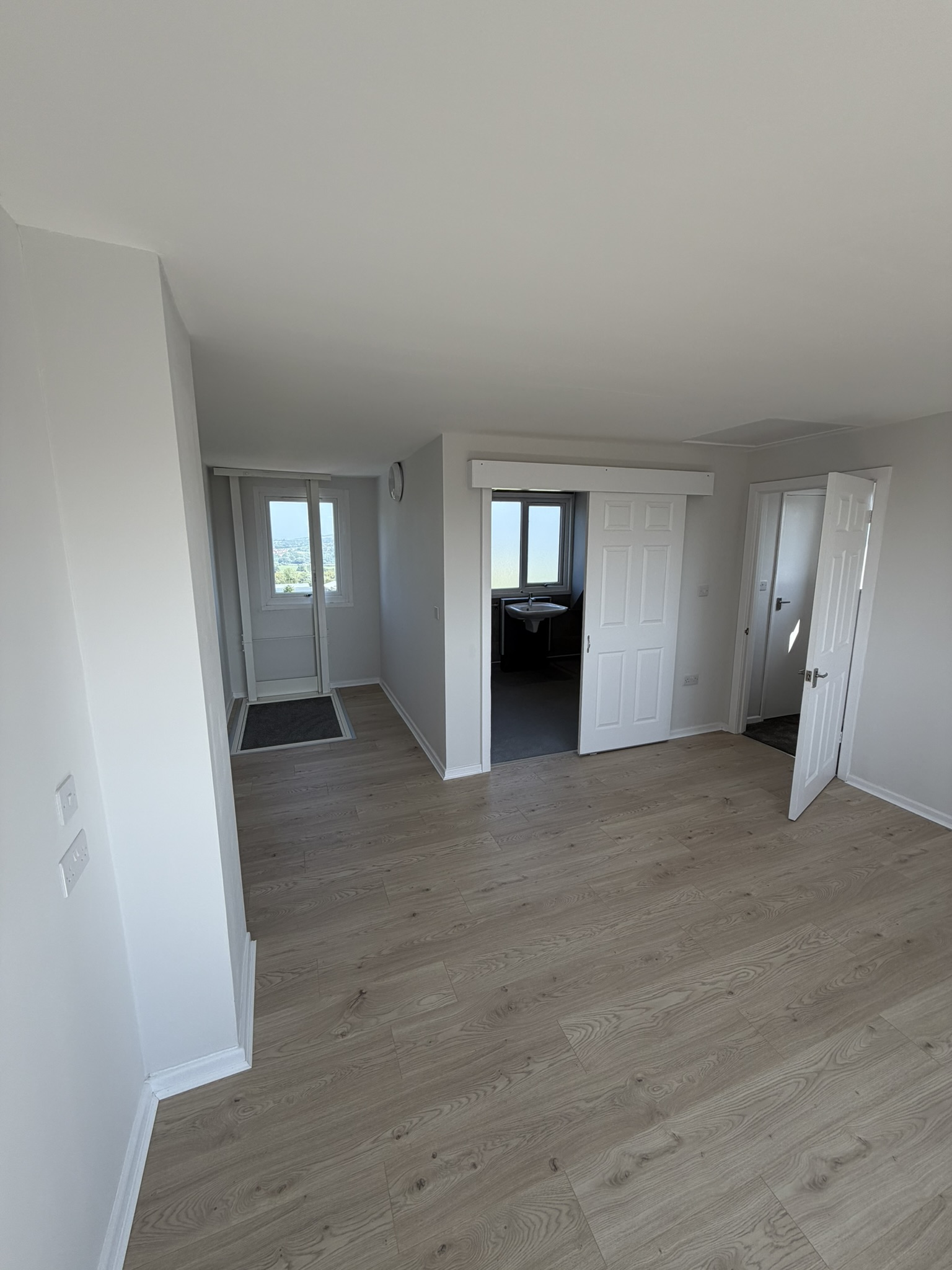 bedroom with through floor lift, accessible property to rent north west england
