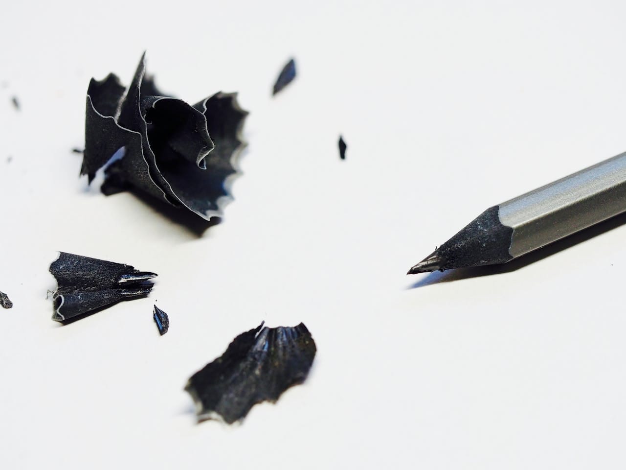 Black pencil sharpened