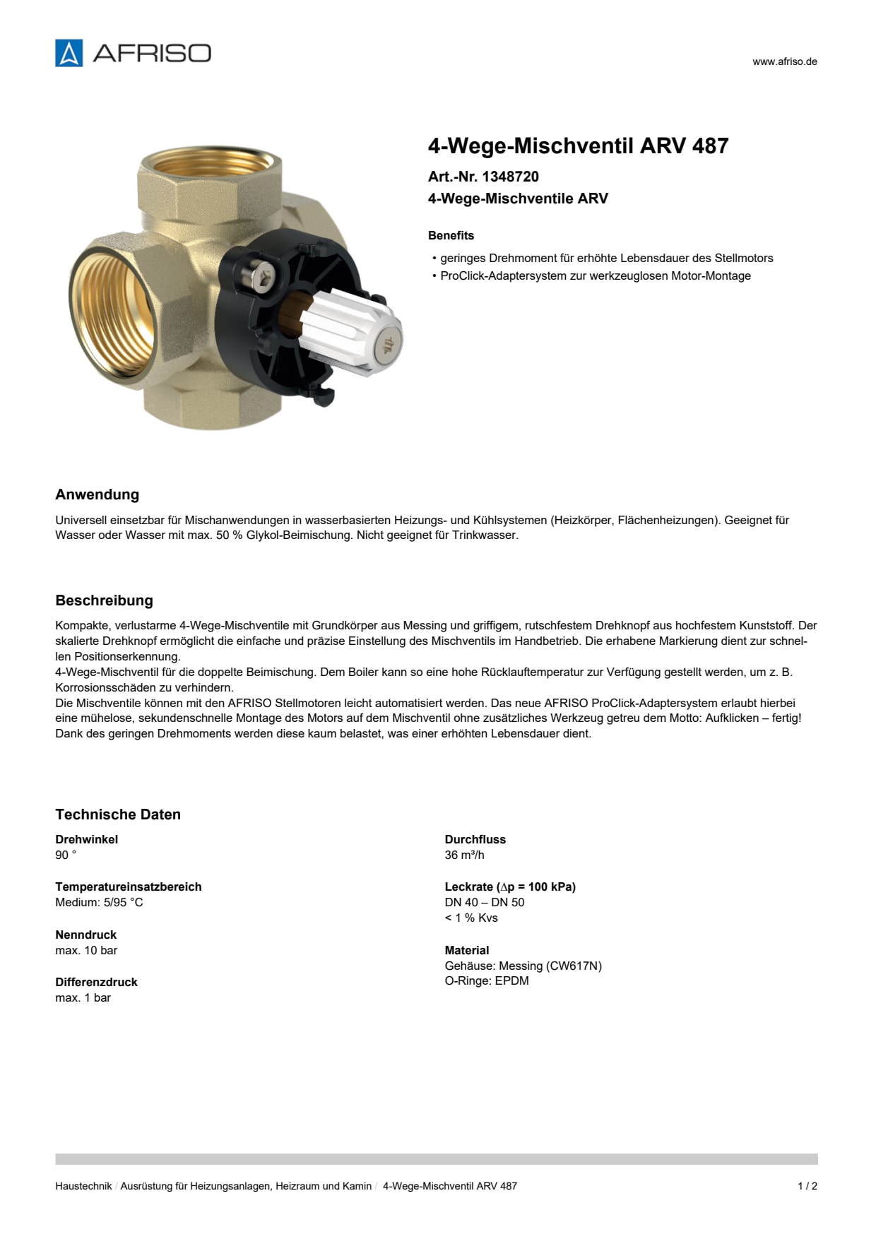 AFRISO_4-WEGE-MISCHVENTIL-ARV-487-4-WEGE-MISCHVENTILE-ARV_1348720_DEU_CHE.PDF