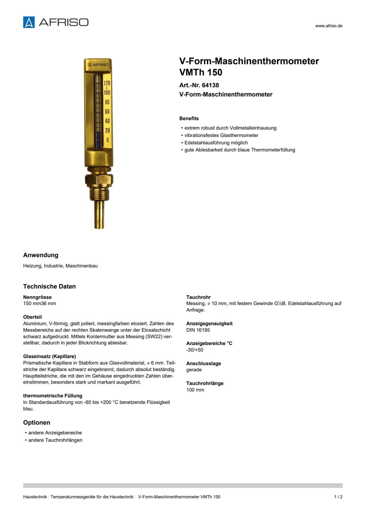 AFRISO_V-FORM-MASCHINENTHERMOMETER-VMTH-150-V-FORM-MASCHINENTHERMOMETER_64138_DEU_CHE.PDF