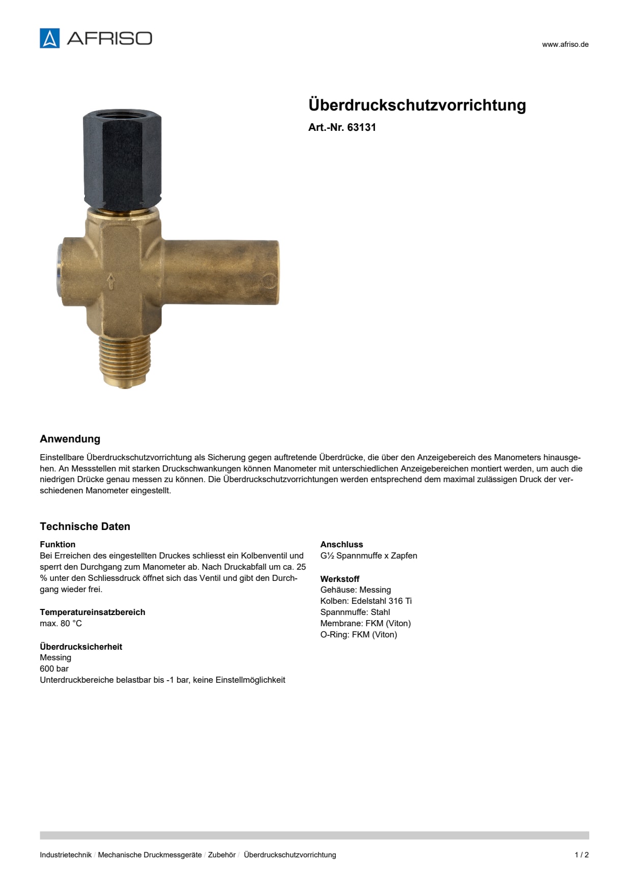 AFRISO_UEBERDRUCKSCHUTZVORRICHTUNG_63131_DEU_CHE.PDF