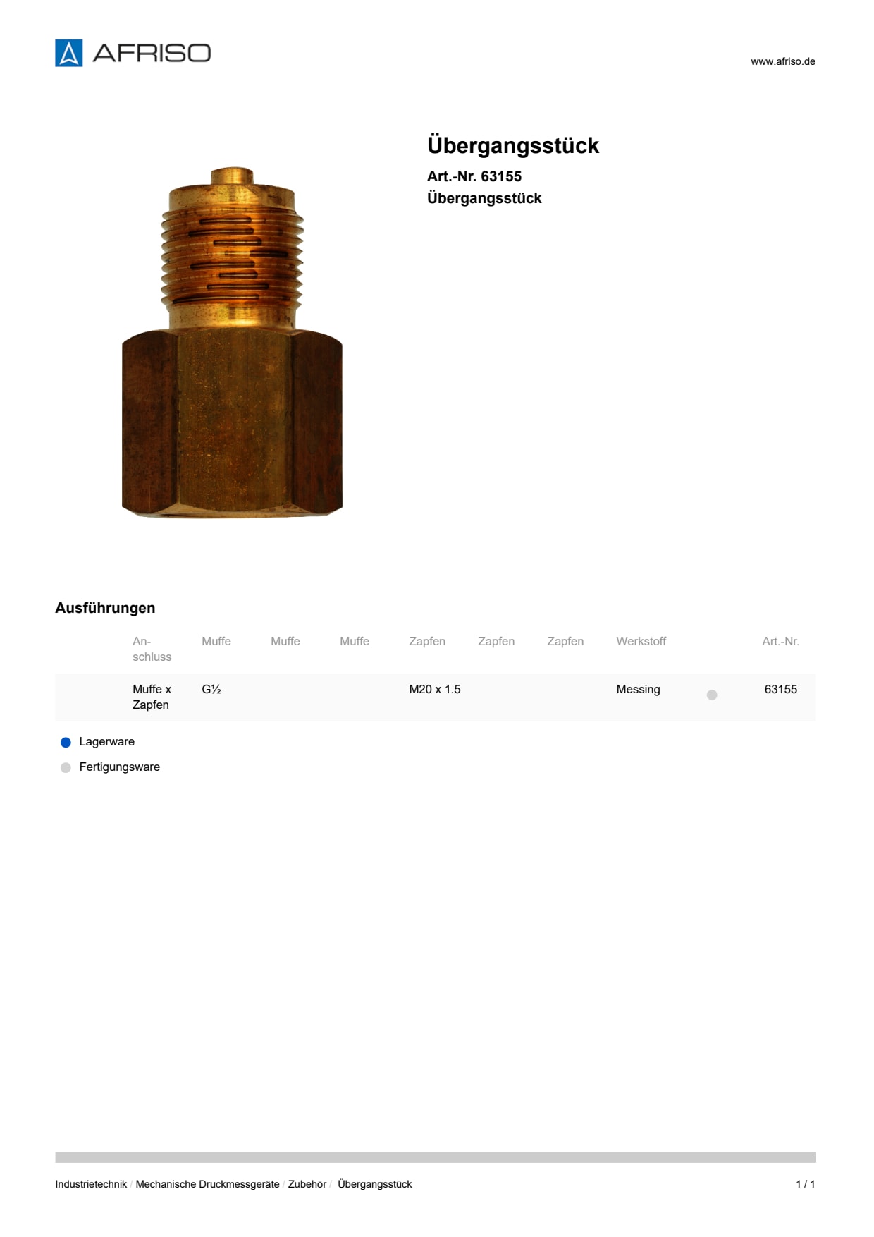 AFRISO_UEBERGANGSSTUECK-UEBERGANGSSTUECK_63155_DEU_CHE.PDF