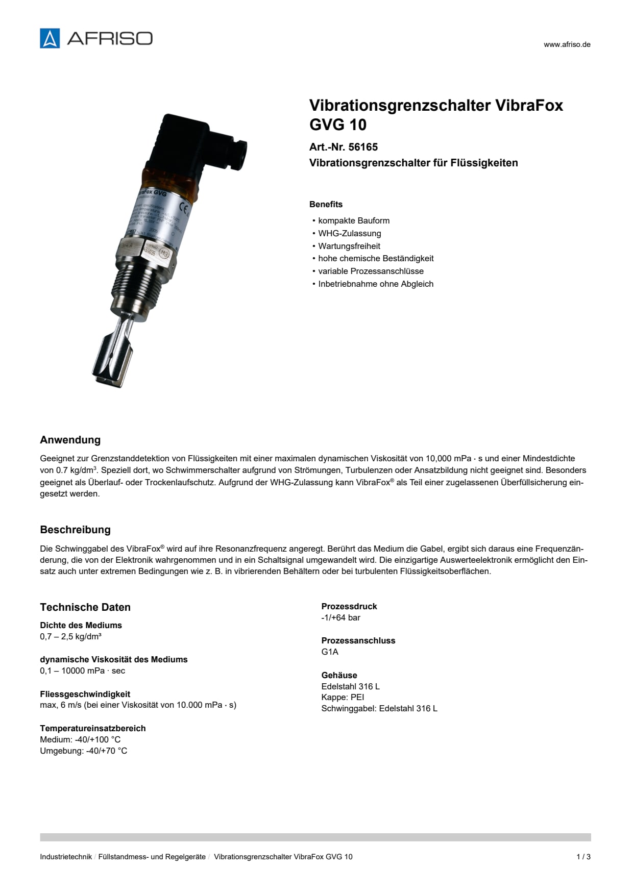AFRISO_VIBRATIONSGRENZSCHALTER-VIBRAFOX-GVG-10-VIBRATIONSGRENZSCHALTER-FUER-FLUESSIGKEI_56165_DEU_CHE.PDF