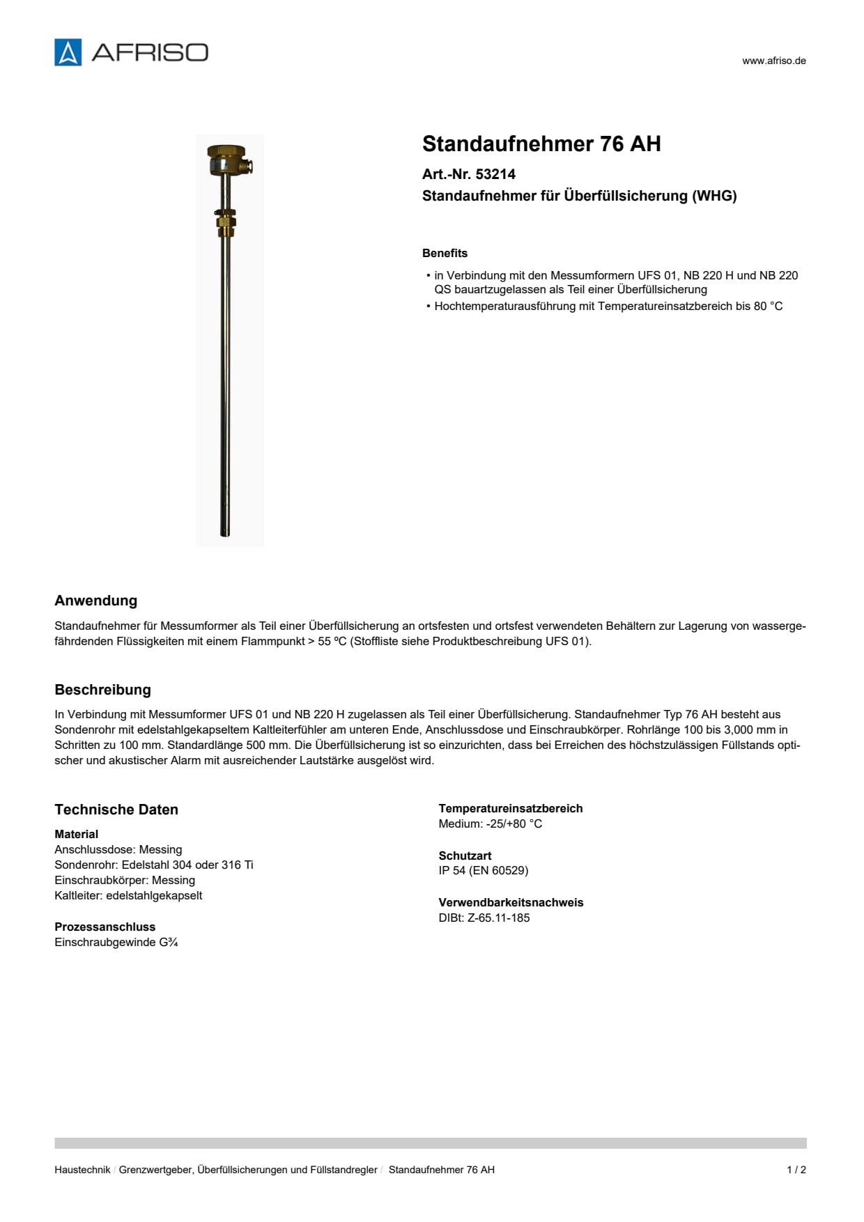 AFRISO_STANDAUFNEHMER-76-AH-STANDAUFNEHMER-FUER-UEBERFUELLSICHERUNG--WHG-_53214_DEU_CHE.PDF