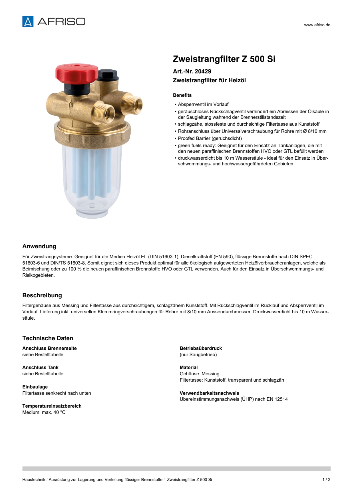 AFRISO_ZWEISTRANGFILTER-Z-500-SI-ZWEISTRANGFILTER-FUER-HEIZOEL_20429_DEU_CHE.PDF