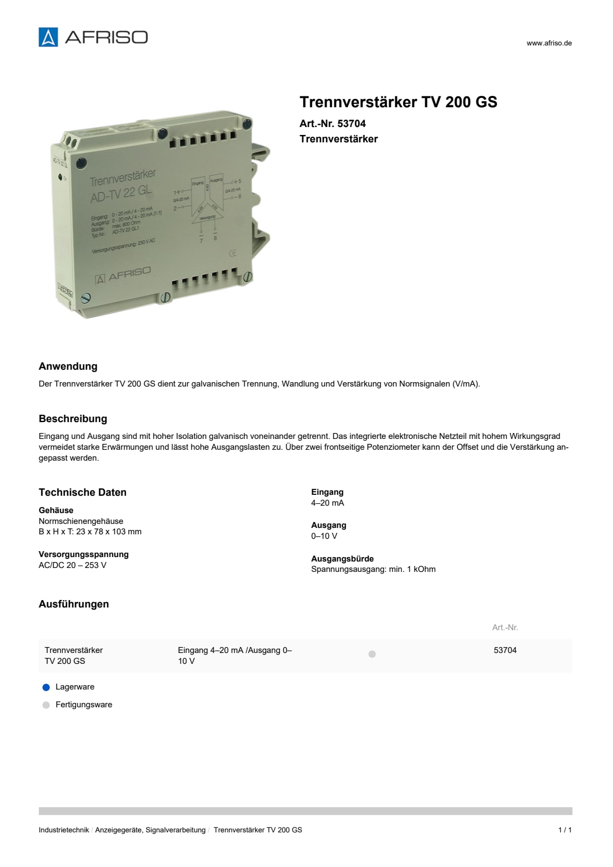 AFRISO_TRENNVERSTAERKER-TV-200-GS-TRENNVERSTAERKER_53704_DEU_CHE.PDF